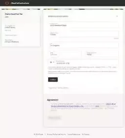 The next part of the Account Information form is where you add your address and phone number, then click the Continue button